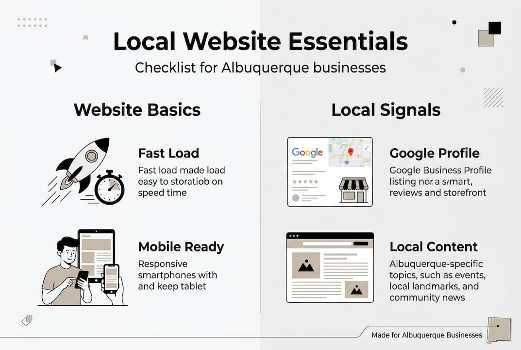 Infographic Showing Local Website Seo Checklist