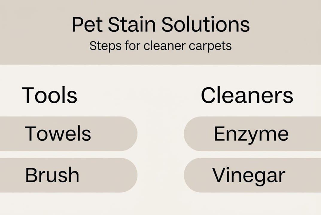 Infographic showing main pet stain removers