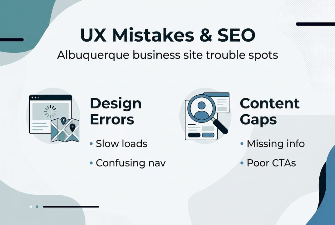 Infographic Outlining Common Ux Seo Mistakes