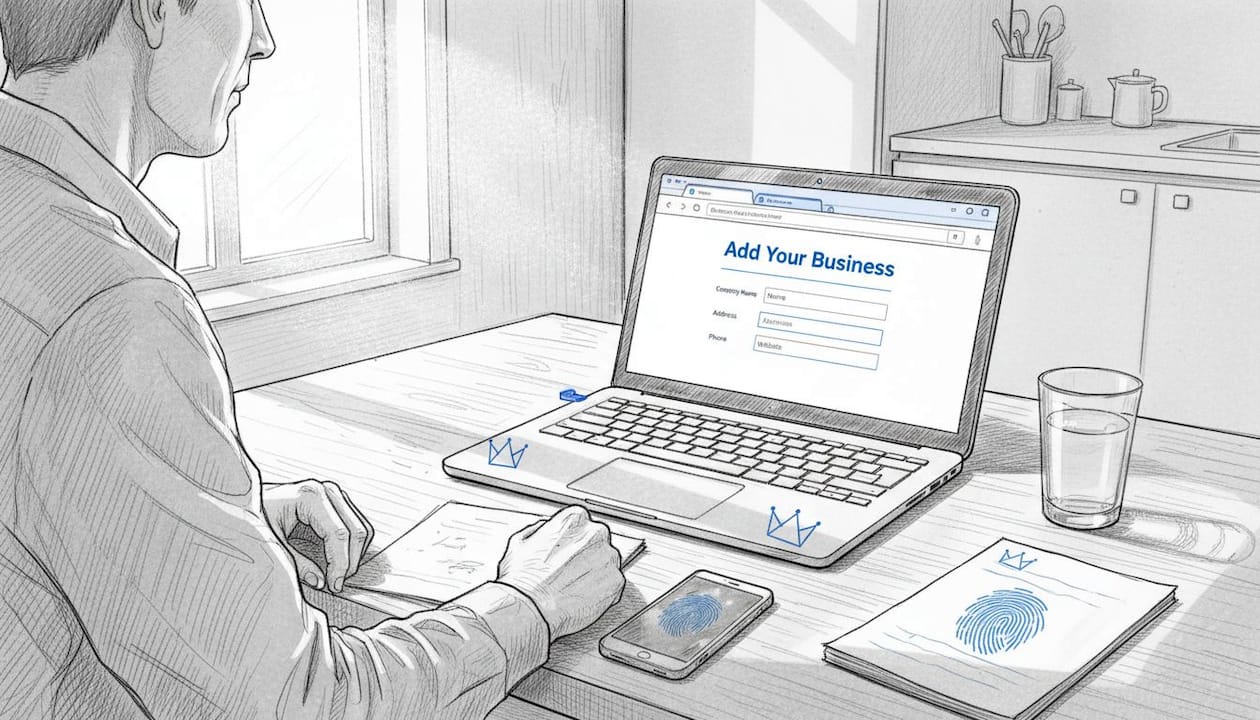 Owner Updating Business Citation Online