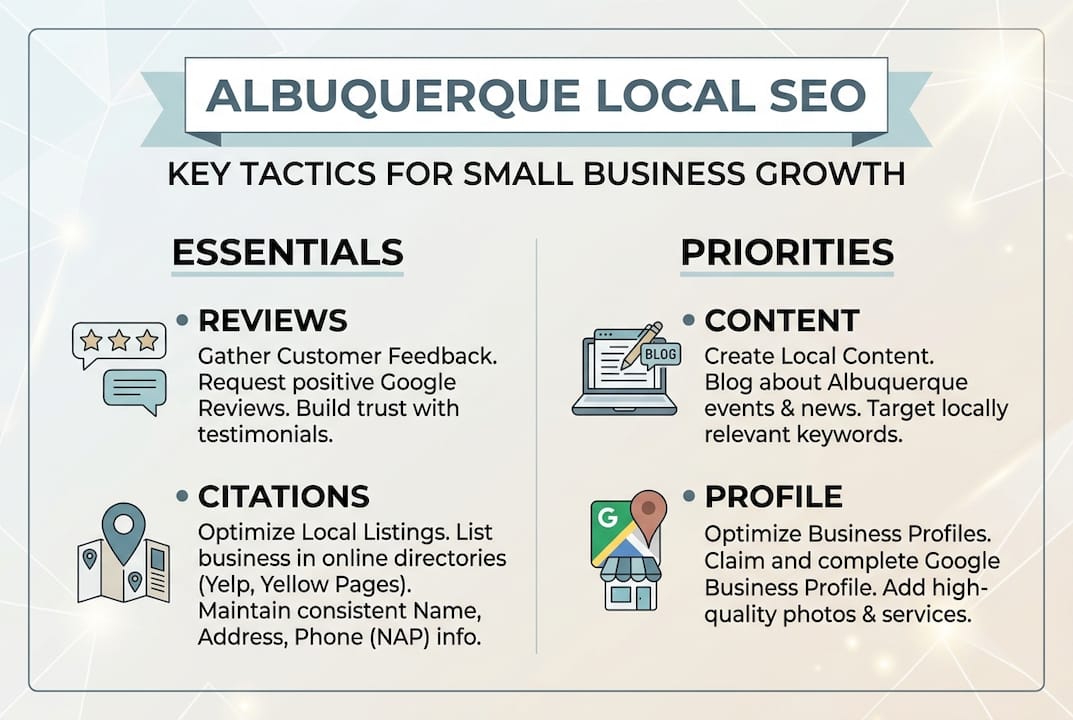 Infographic Of Seo Tactics For Albuquerque Businesses