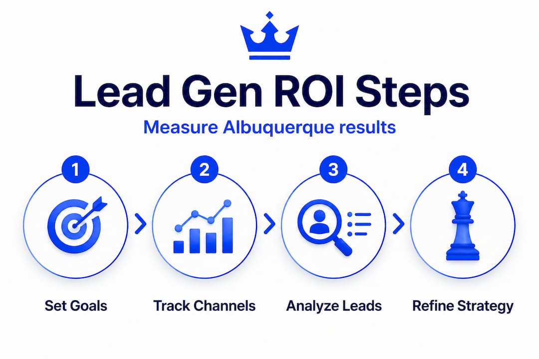 Infographic Showing Lead Gen Roi Measurement Steps