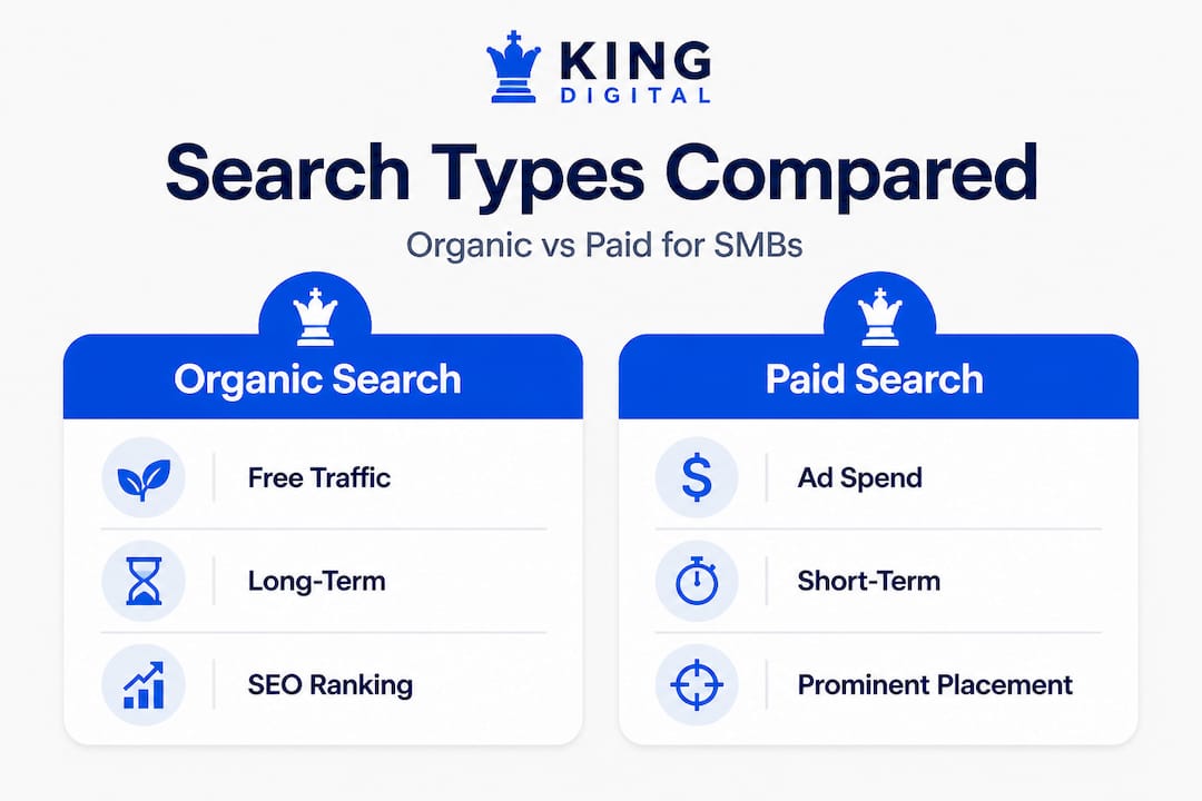 Infographic Comparing Organic And Paid Search