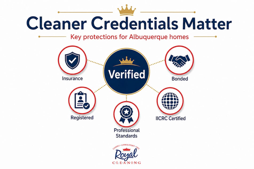 Infographic showing core protections from cleaning credentials