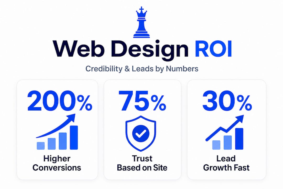Infographic Showing Web Design Impact With Three Statistics
