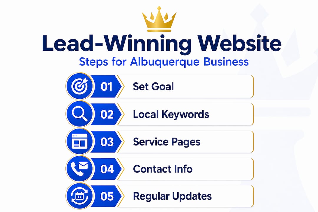 Infographic Outlining Steps For Business Website