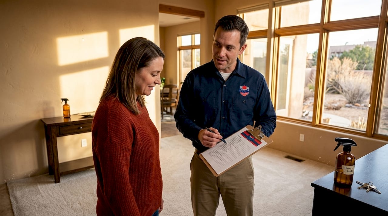 Cleaner and homeowner confirm resolution checklist