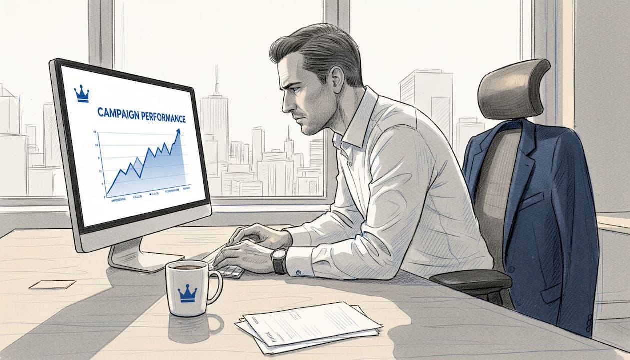Marketer Checking Campaign Performance Screen