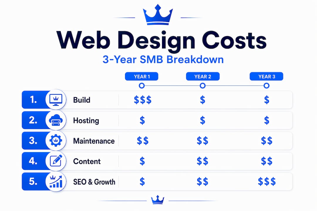 Web Design for SMBs: What You Need to Know 3 Infographic Showing Smb Web Design Cost Breakdown