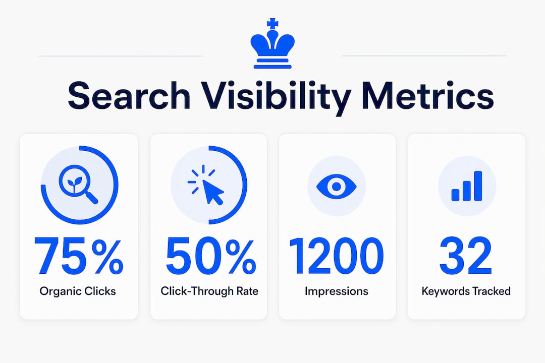 Infographic Showing Key Search Visibility Metrics