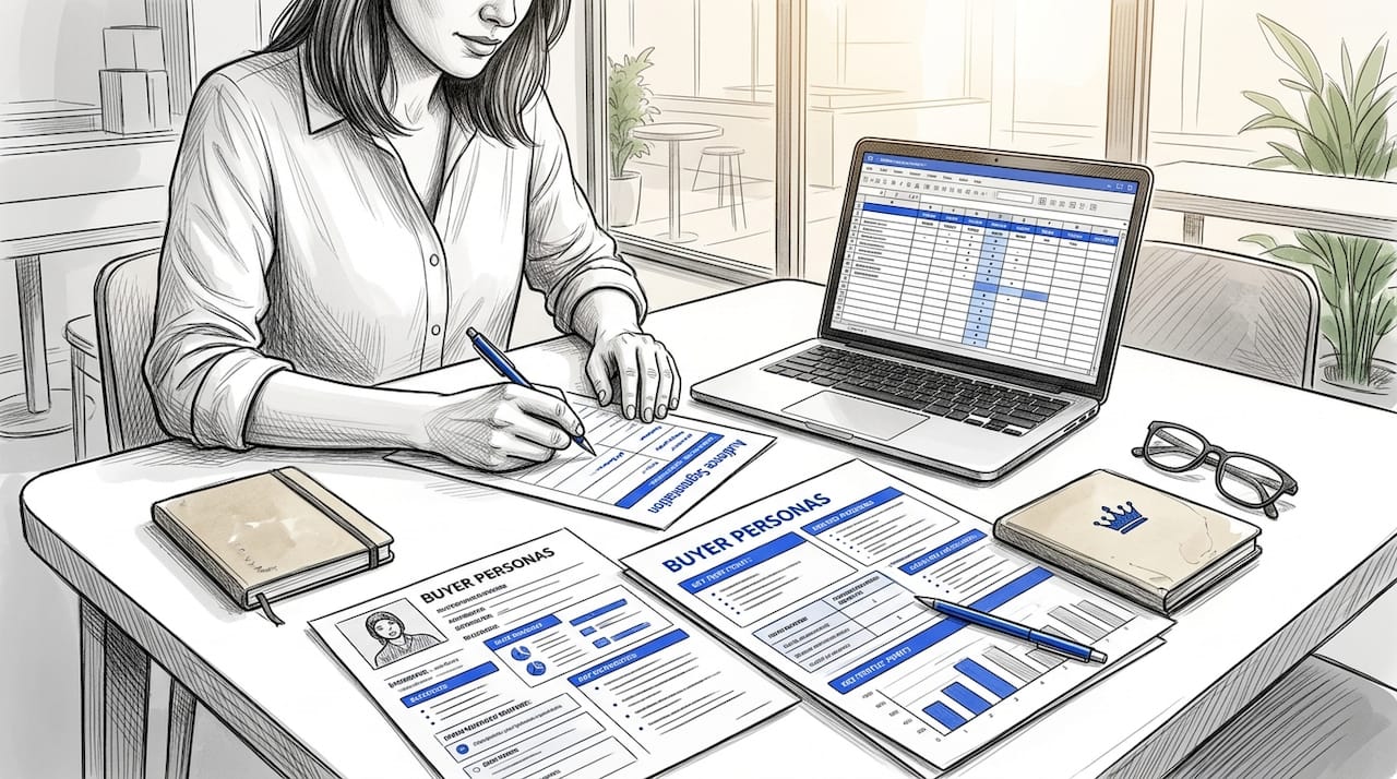 How to Boost Organic Leads for Your SMB in 2026 2 Analyst Reviewing Buyer Personas And Charts