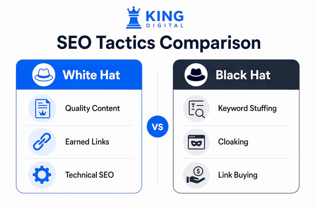 Infographic Comparing White Hat And Black Hat Seo Tactics