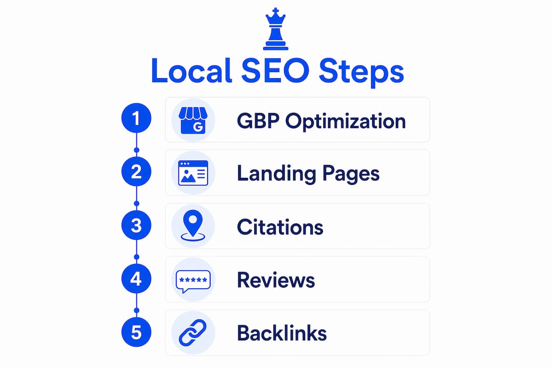 Infographic Showing Local Seo Steps For Albuquerque Smbs