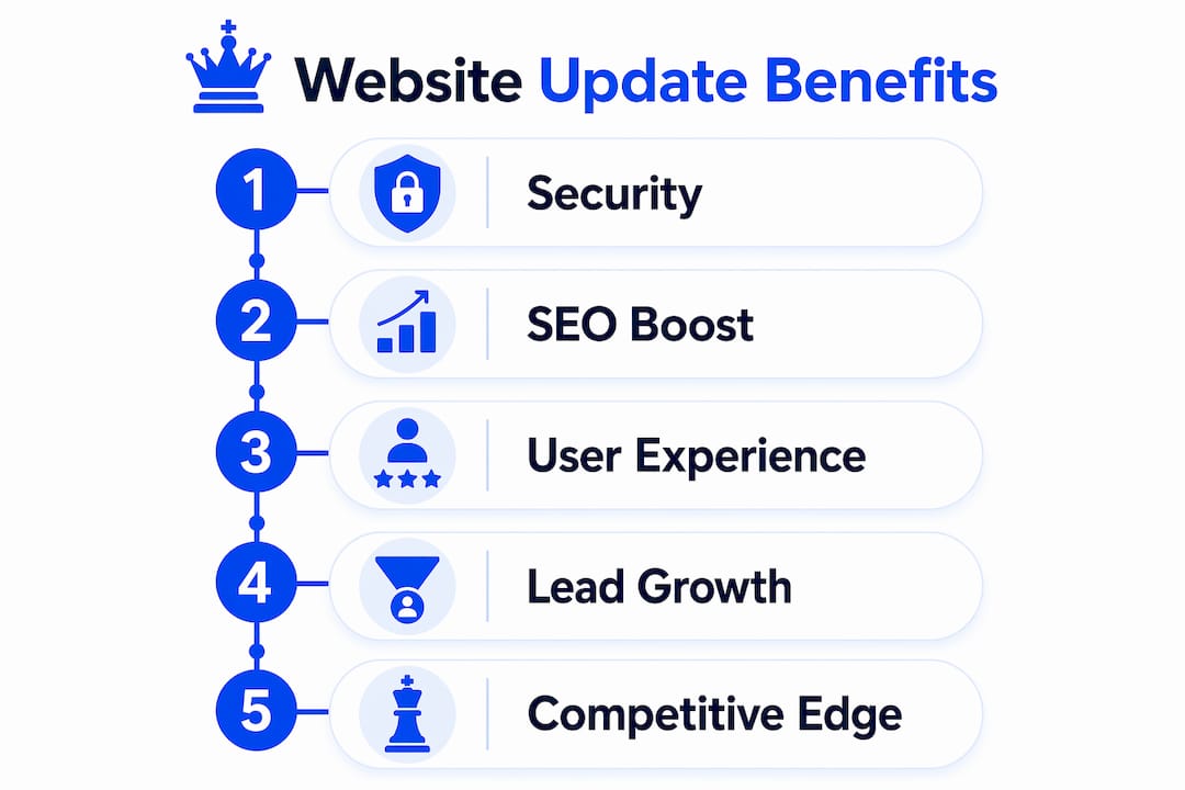 Infographic Showing Benefits Of Regular Website Updates