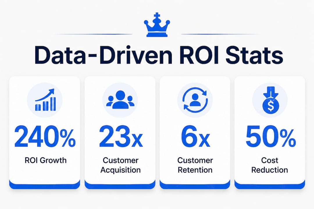 Infographic Showing Key Roi Statistics Of Data-Driven Marketing