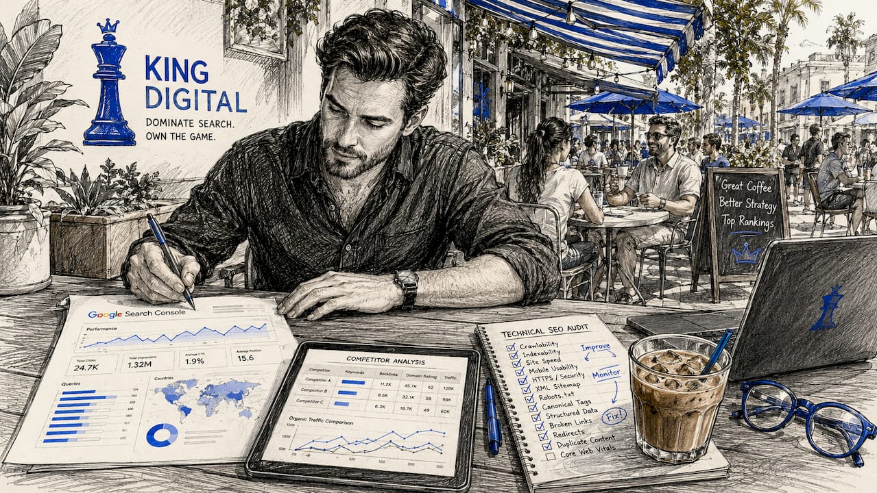 Hands With Seo Tools And Data On Desk