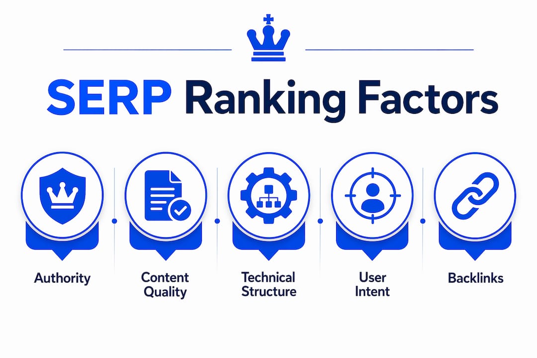 Infographic Showing Hierarchy Of Key Serp Ranking Factors
