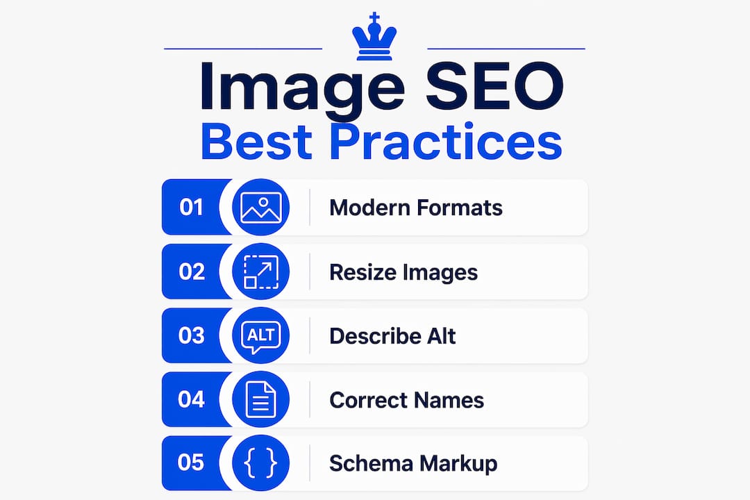 Infographic Illustrating Image Seo Best Practices Steps