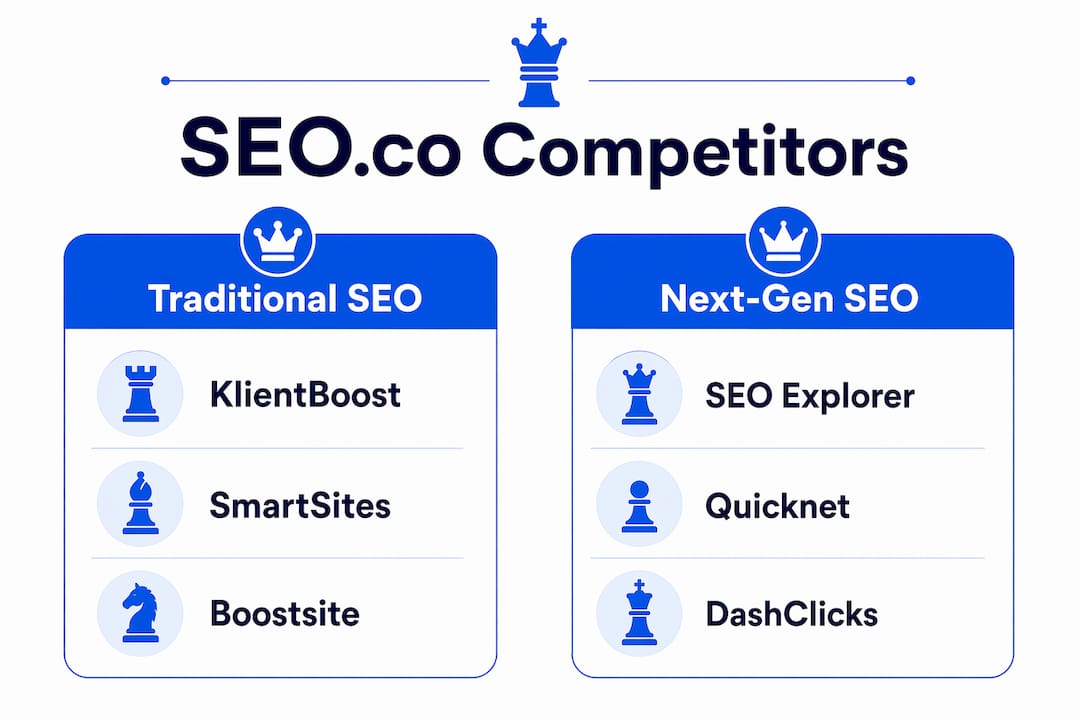 Best SEO.co Alternatives and Competitors in 2026 1 Infographic Comparing Traditional Vs Next-Gen Seo Agencies