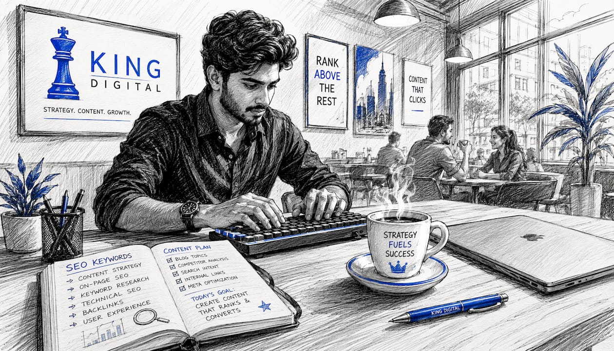 Best KingDigitalMarketers.com Alternatives for 2026 2 Hands Typing Seo Content Strategy Notes
