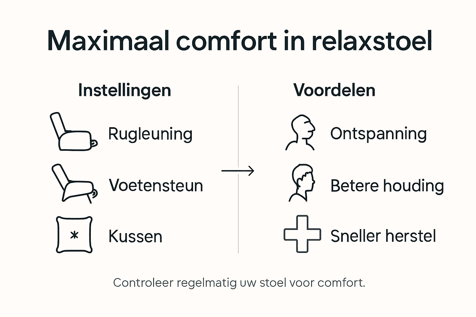 Infographic: zo geniet je van ultiem zitcomfort in je relaxstoel