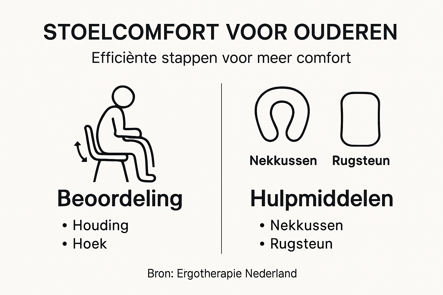 Infographic: comfortabel zitten en handige hulpmiddelen voor senioren