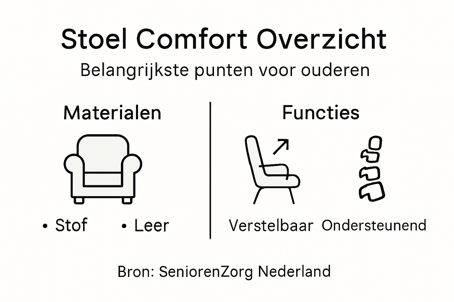 Infographic: Comfortabel zitten en waar let je op bij stoelen voor senioren?