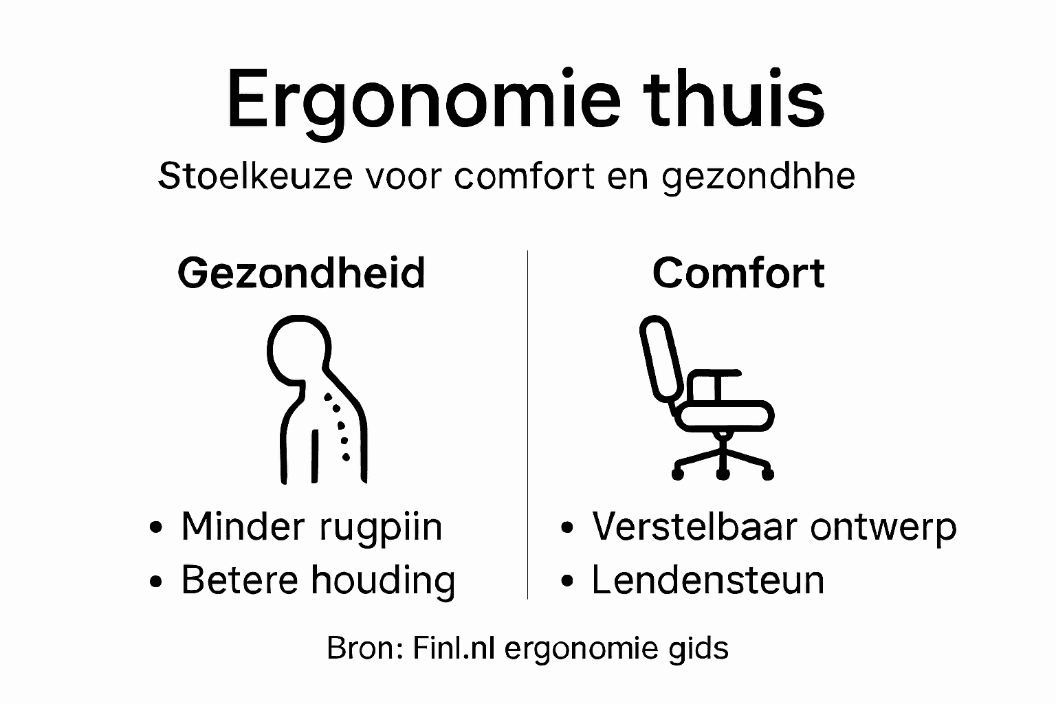 Infographic: De ergonomische bureaustoel – jouw sleutel tot comfort én een gezonde werkhouding