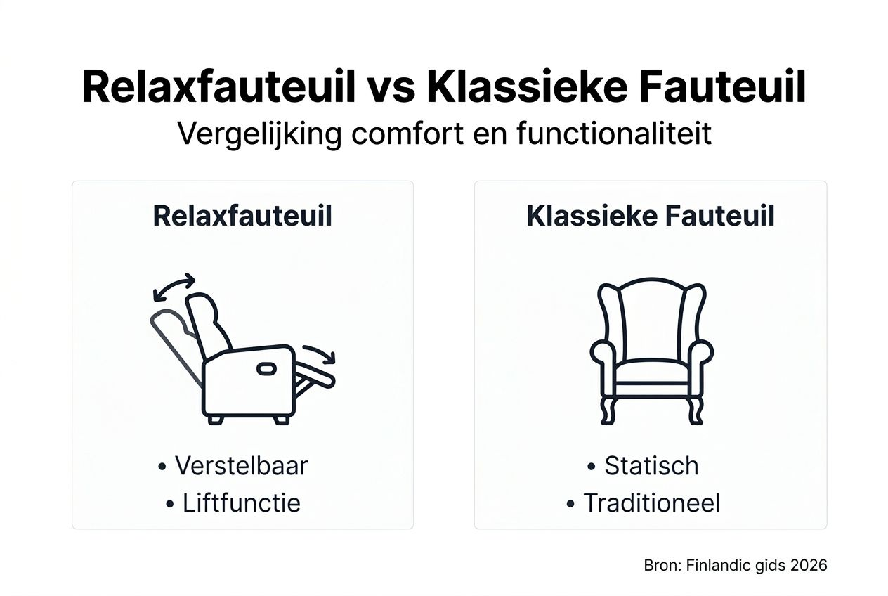 Infographic: Vergelijking van comfort en ergonomie bij verschillende fauteuils