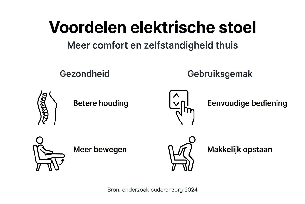 Infographic: De voordelen en het gebruiksgemak van elektrische stoelen op een rij