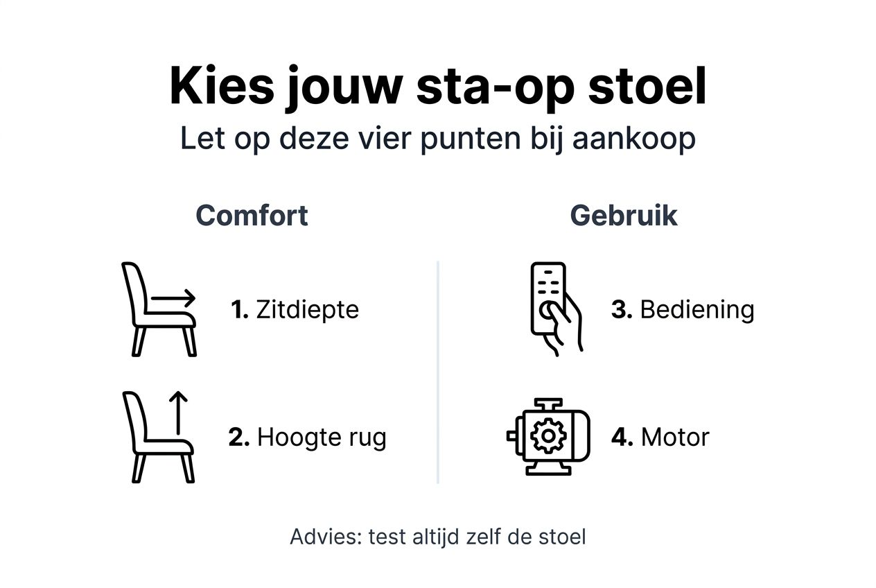 Infographic: waar let je op bij het kiezen van een sta-op stoel?