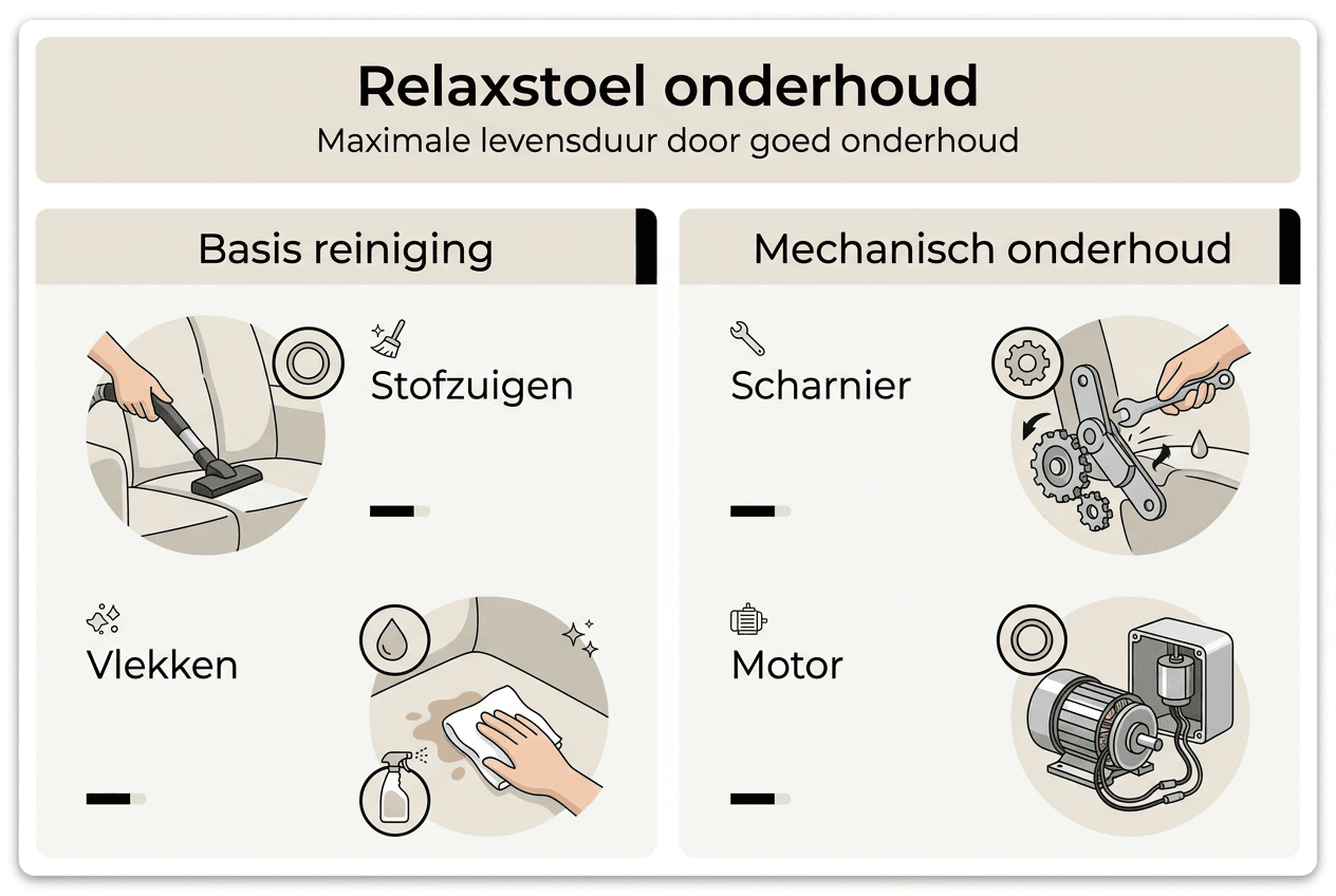 Infographic: alles wat je moet weten over het onderhoud van je relaxstoel