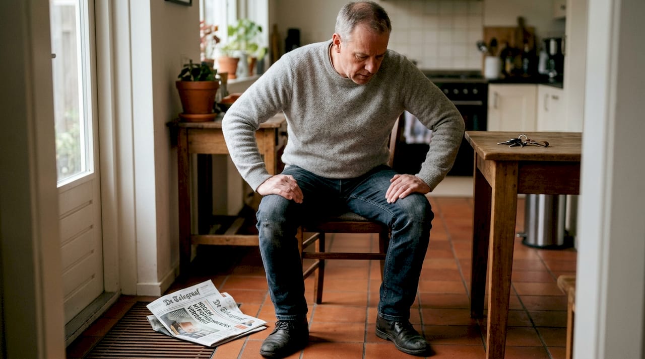 Man maakt zijn voeten klaar voordat hij opstaat