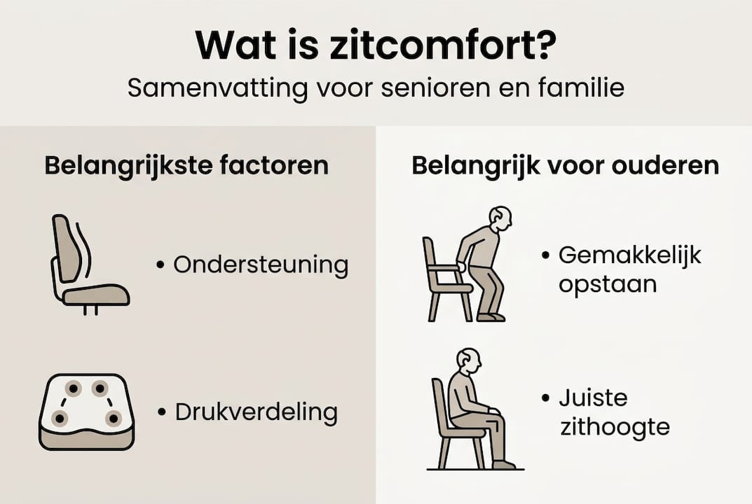 Infographic: de belangrijkste factoren voor optimaal zitcomfort op een rij