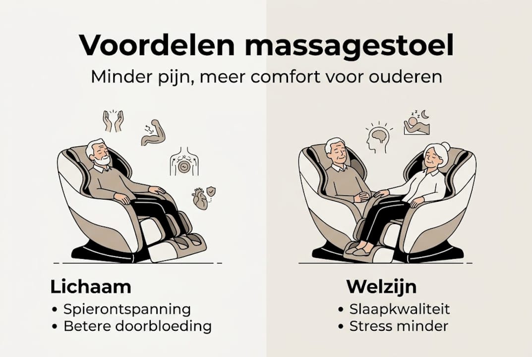 Infographic: waarom een massagestoel ideaal is voor senioren