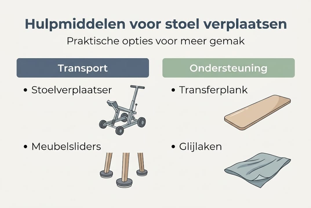 Infographic: handige hulpmiddelen om een stoel eenvoudig te verplaatsen