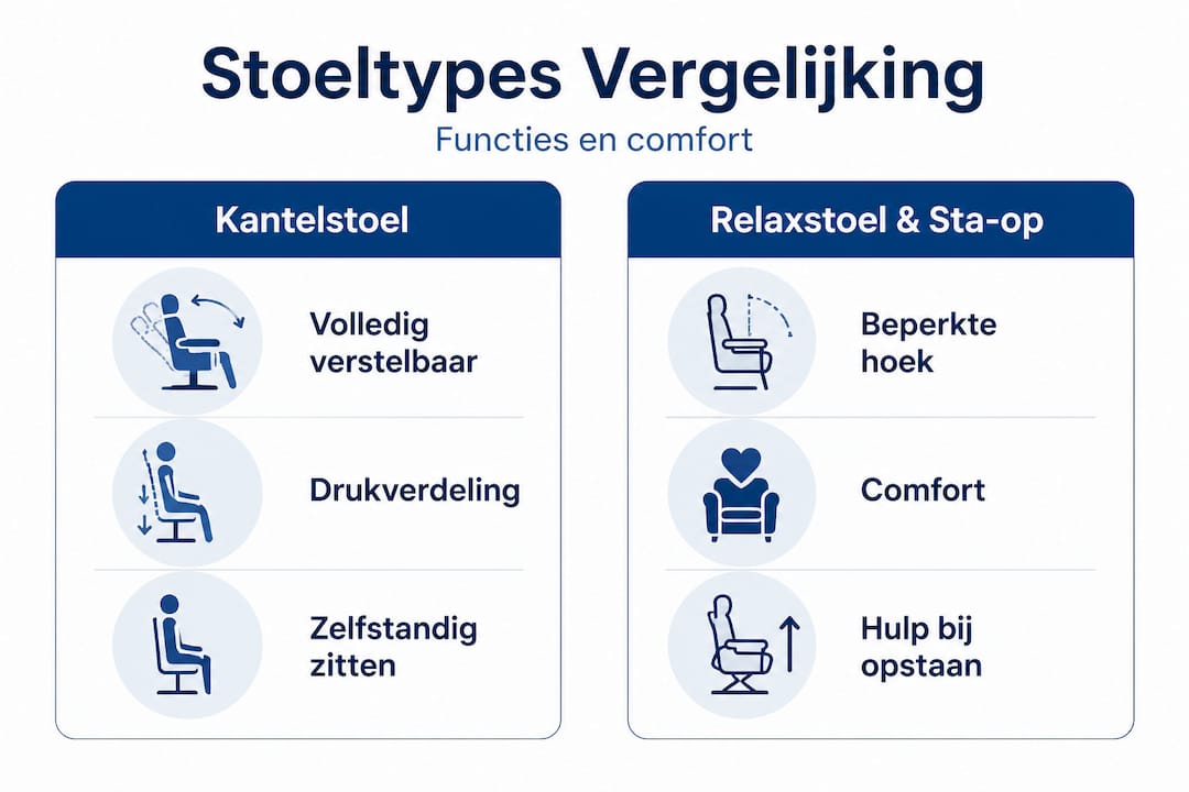 Infographic: kantelstoel of relaxstoel – wat past het beste bij jou?