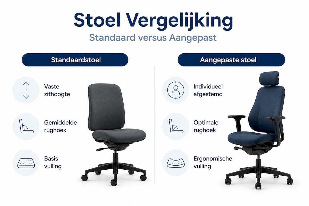 Infographic: het verschil tussen een standaardstoel en een stoel op maat