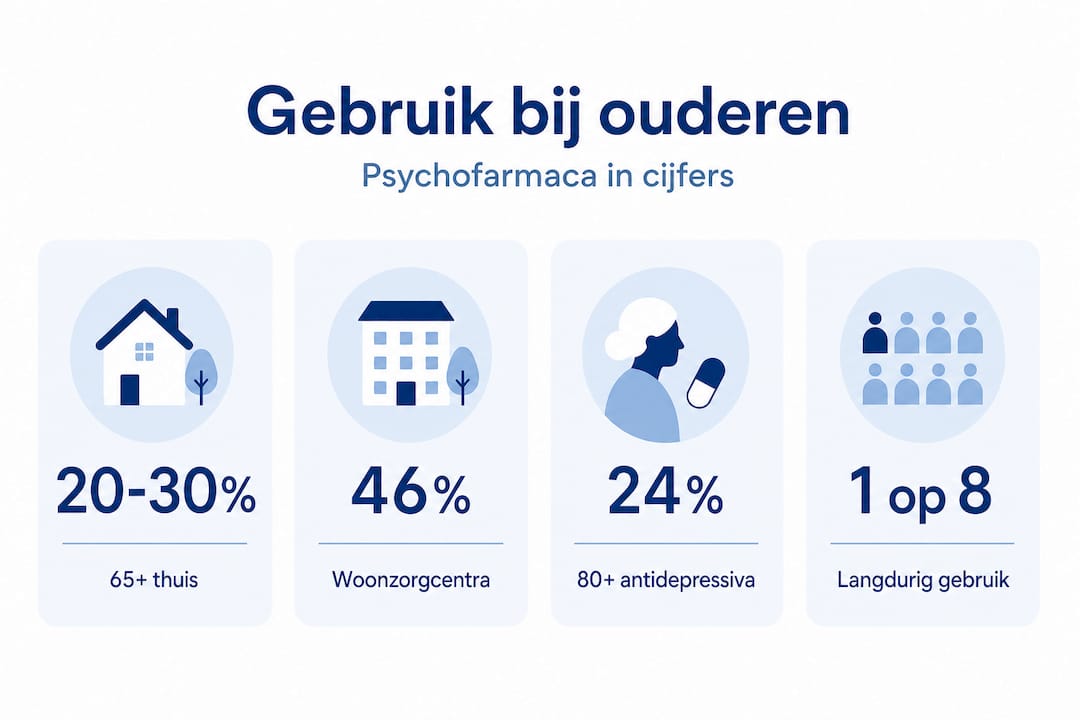 Infographic: cijfers over het gebruik van psychofarmaca bij ouderen