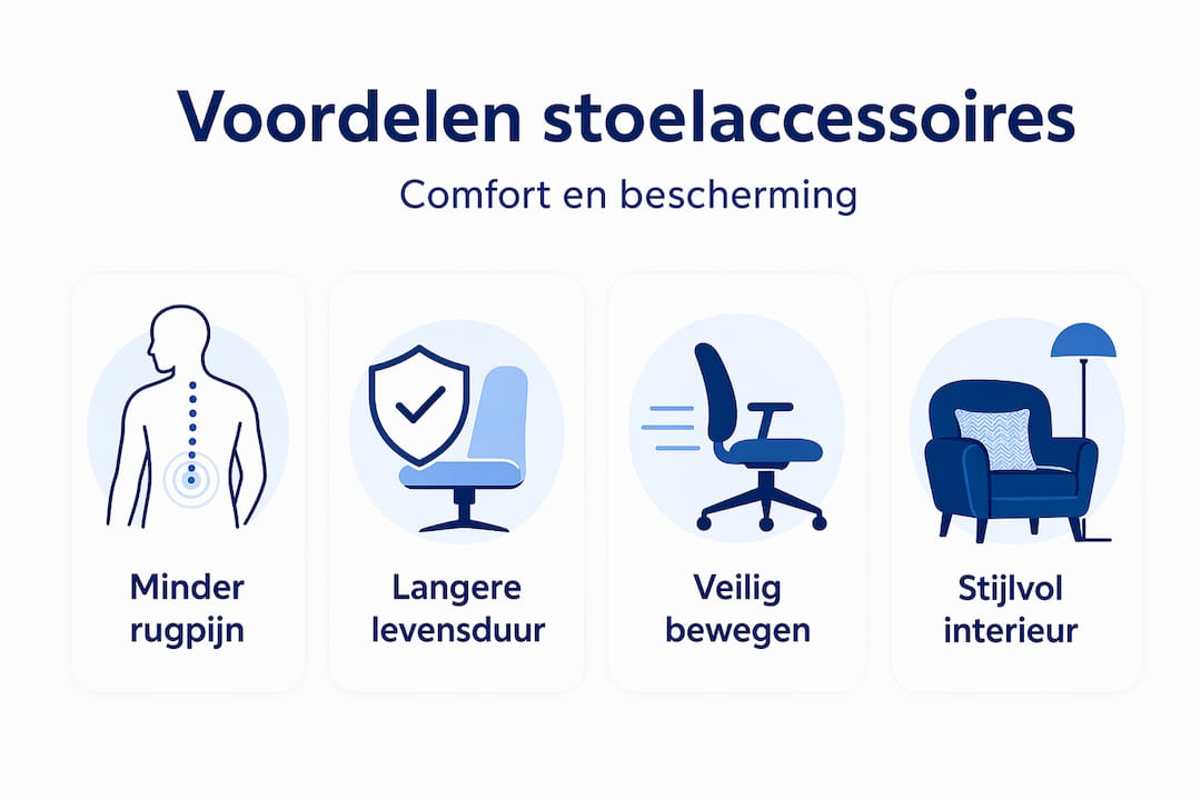 Infographic: De voordelen van stoelaccessoires – meer comfort en extra bescherming