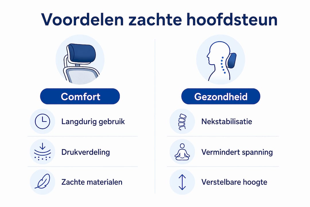 Overzicht: Waarom kiezen voor zachte hoofdsteunen? De pluspunten op een rij.