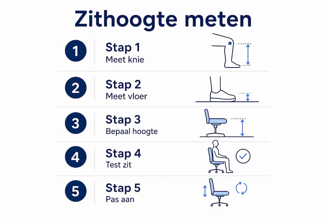 Infographic: Zo bepaal je eenvoudig de juiste zithoogte in een paar stappen
