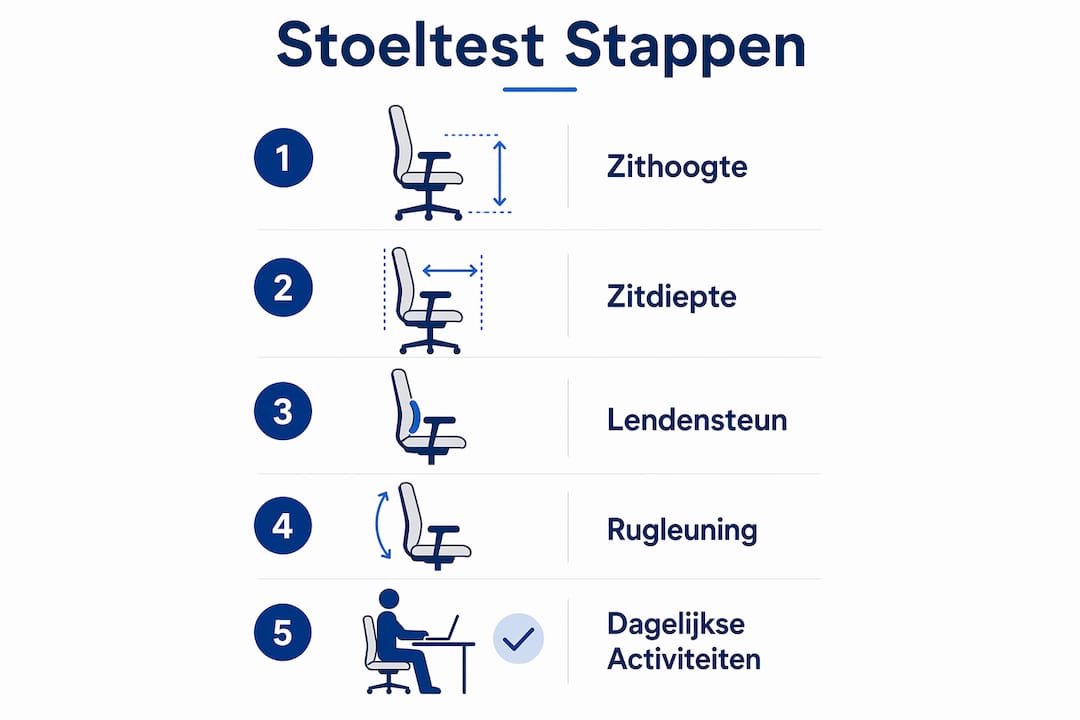 Infographic: zo test je stap voor stap de juiste stoelondersteuning