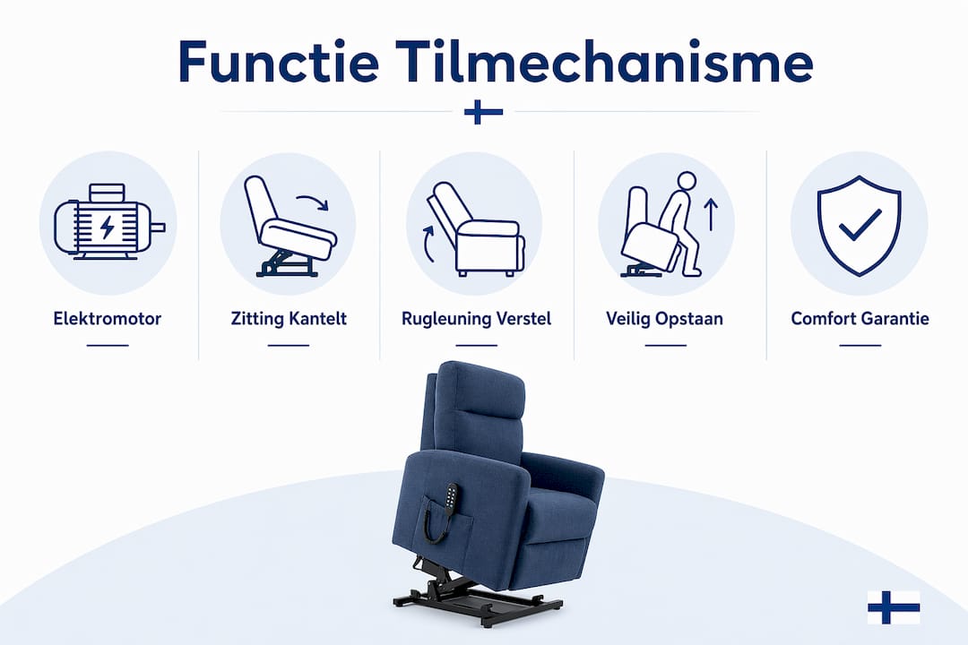 Infographic met een overzicht van de verschillende fases van de kantelfunctie en de voordelen ervan