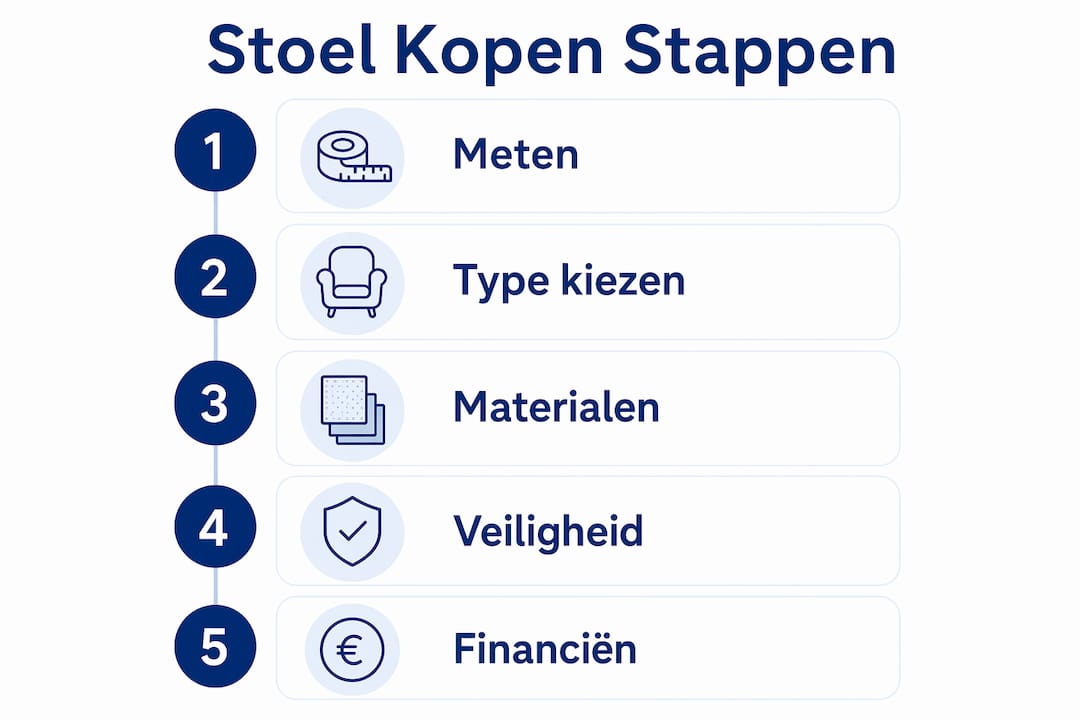Infographic: handige stappen voor het kiezen van een geschikte stoel voor senioren