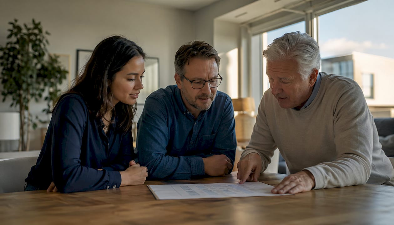 Mantelzorgers komen samen om de planning door te nemen