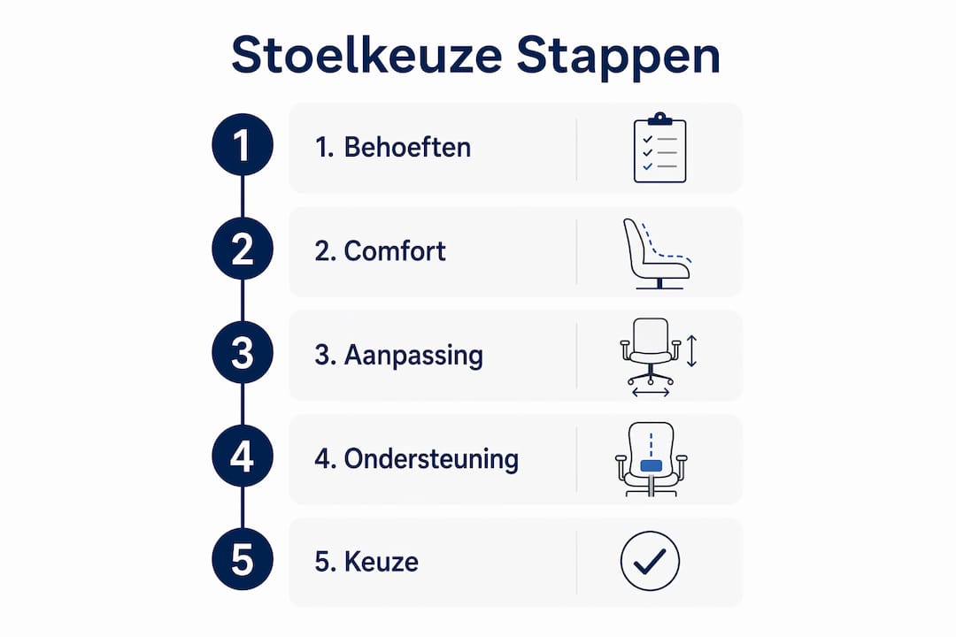 Infographic: in vijf stappen naar de perfecte seniorenstoel