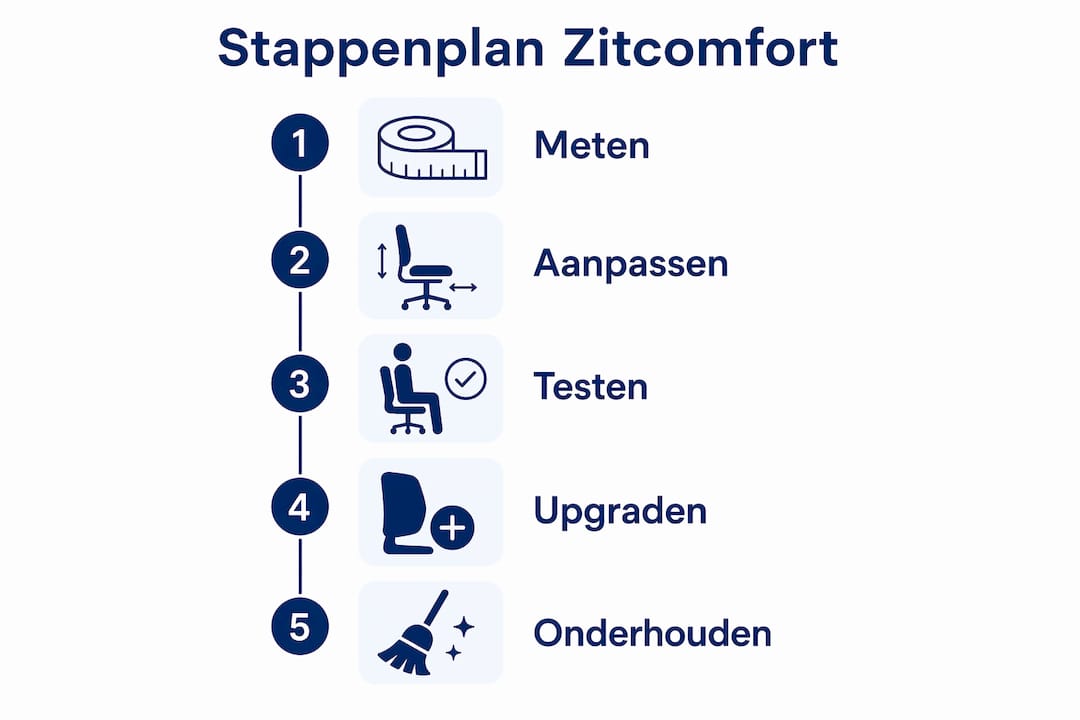 Infographic: zo verbeter je stap voor stap jouw zitcomfort