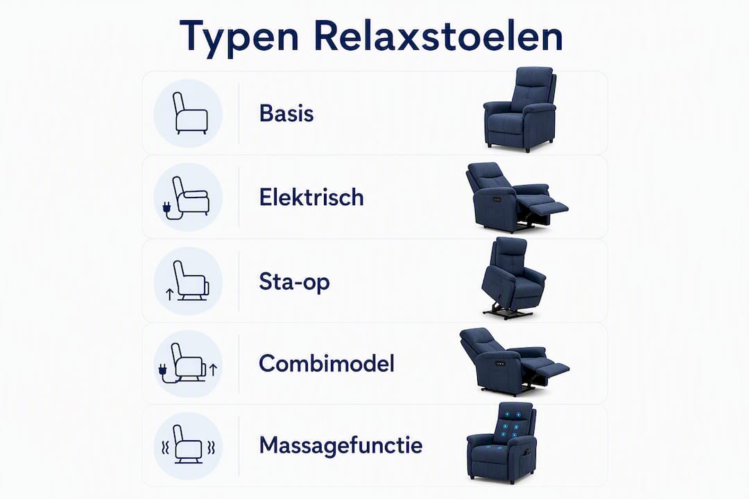 Handige infographic: een compleet overzicht van verschillende soorten relaxstoelen
