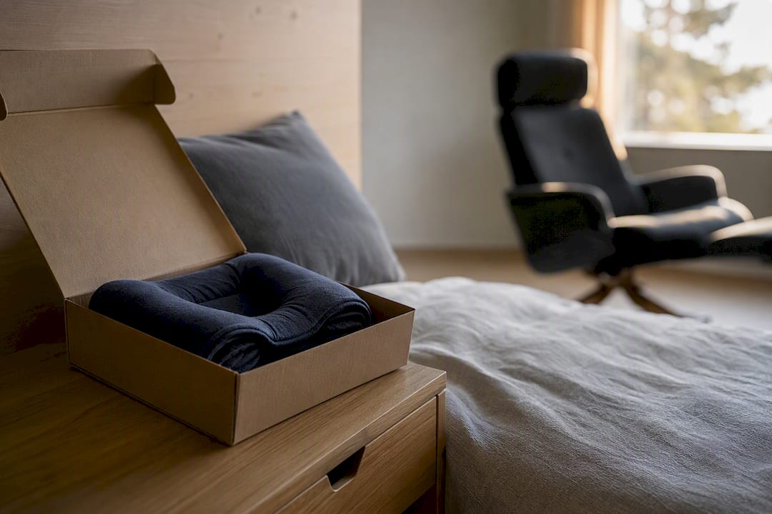 Neksteun als accessoire apart verpakt in een doos